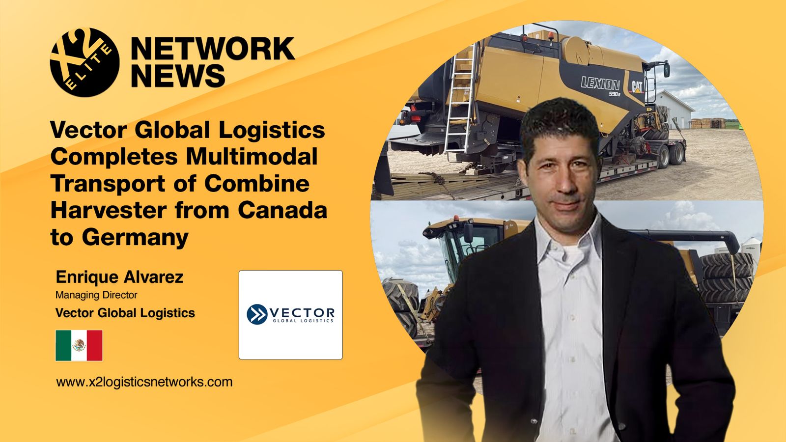 Vector Global Logistics Completes Multimodal Transport of Combine Harvester from Canada to Germany